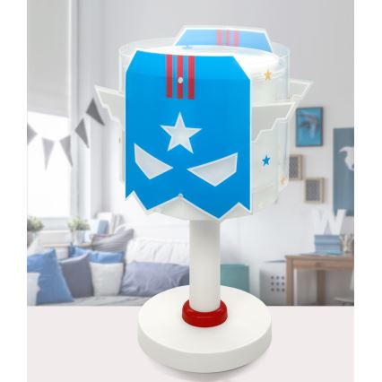 Dalber 61811N - LED-öölamp lastele BLUE HERO 1xG4/4W/230V valge/sinine