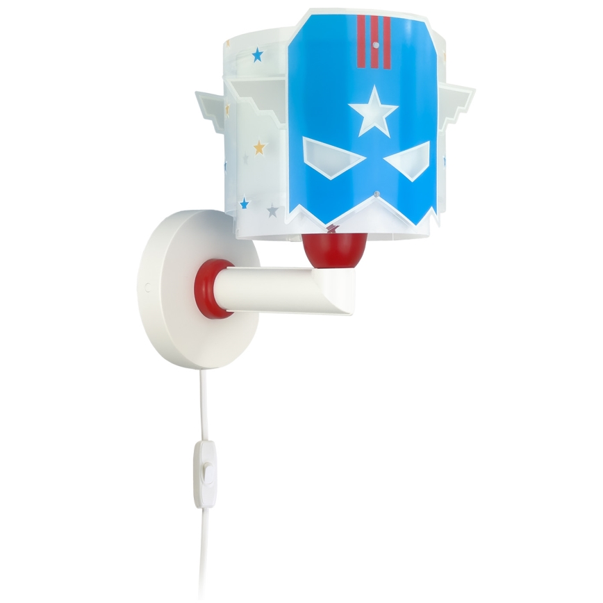 Dalber 61819 - Seinavalgusti lastele SININE HERO 1xE27/15W/230V