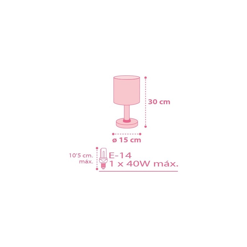 Dalber 62001S - lastetoa lamp COLORS 1xE14/40W/230V