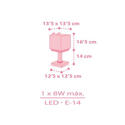 Dalber 63111S - Lamp lastetuppa JUNGLE 1xE14/8W/230V roosa