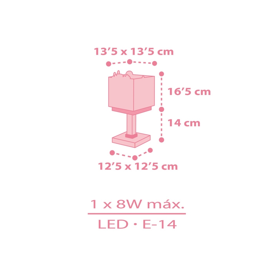 Dalber 63111S - Lamp lastetuppa JUNGLE 1xE14/8W/230V roosa