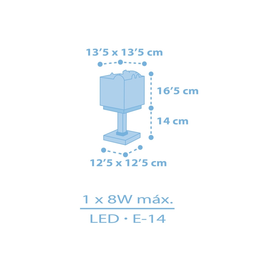 Dalber 63111T - Lamp lastetuppa JUNGLE 1xE14/8W/230V sinine