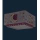 Dalber 63236S - Laevalgusti lastele MOONLIGHT 2xE27/60W/230V roosa