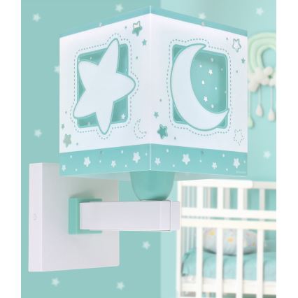 Dalber 63239H - Seinavalgusti lastetuppa MOONLIGHT 1xE27/15W/230V roheline