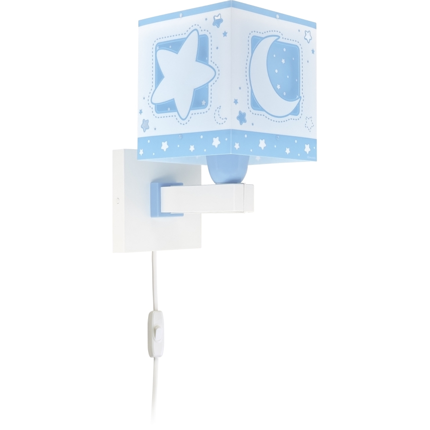 Dalber 63239T - Seinavalgusti lastetuppa MOONLIGHT 1xE27/15W/230V sinine