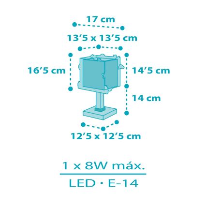 Dalber 63351 - Väike lamp lastetuppa ROCKET 1xE14/8W/230V