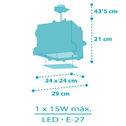 Dalber 63352 - Lühter lastetuppa ROCKET 1xE27/15W/230V