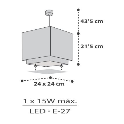 Dalber 63372 - Lühter lastele LITTLE PIXEL 1xE27/15W/230V