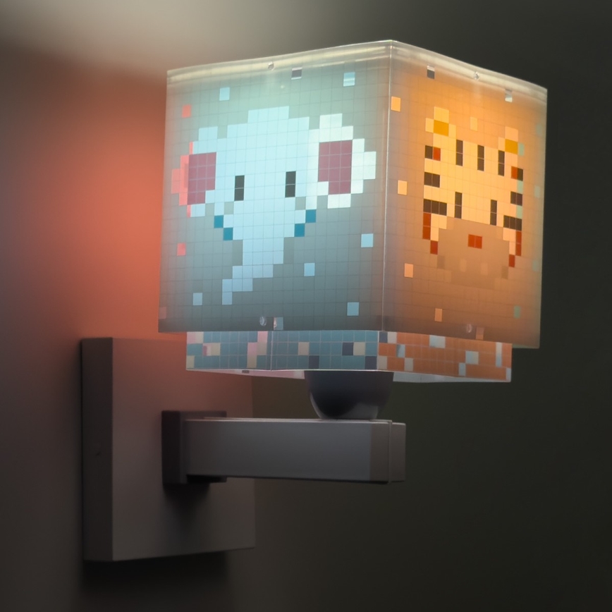 Dalber 63379 - Seinavalgusti lastele LITTLE PIXEL 1xE27/15W/230V