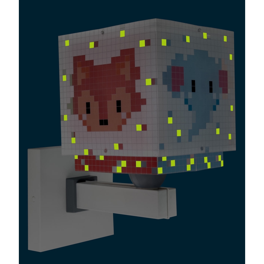 Dalber 63379 - Seinavalgusti lastele LITTLE PIXEL 1xE27/15W/230V