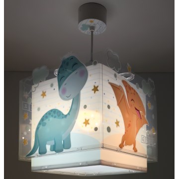 Dalber 63452 - Lastetoa laelamp BABY DINOS 1xE27/15W/230V erksavärviline