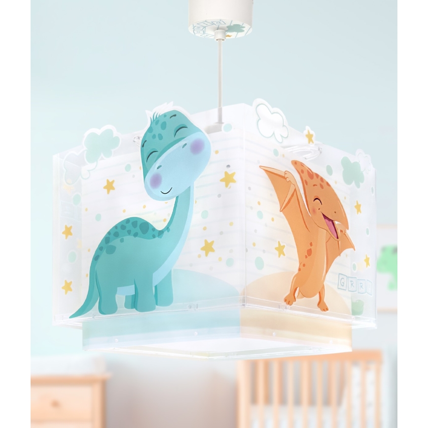 Dalber 63452 - Lastetoa laelamp BABY DINOS 1xE27/15W/230V erksavärviline
