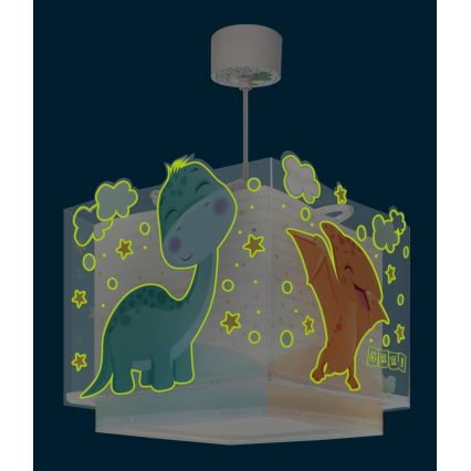 Dalber 63452 - Lastetoa laelamp BABY DINOS 1xE27/15W/230V erksavärviline