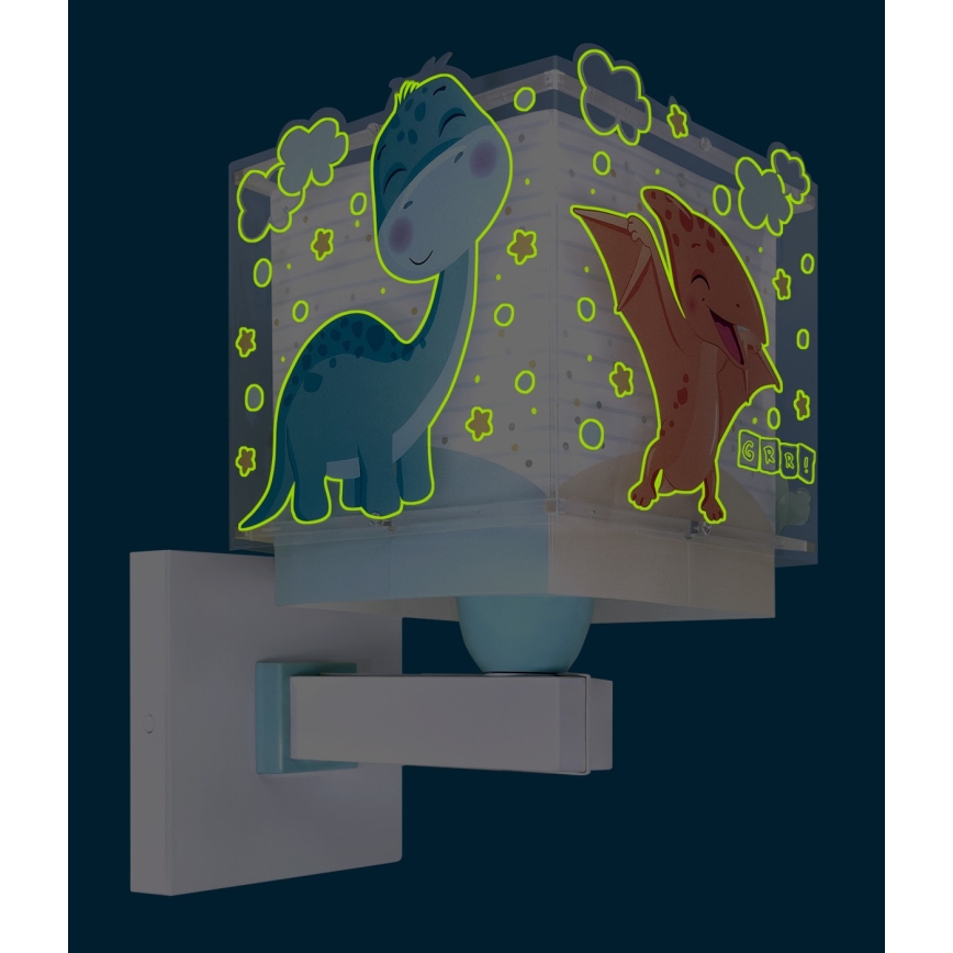 Dalber 63459 - BABY DINOS laste seinavalgusti 1xE27/15W/230V mitmevärviline