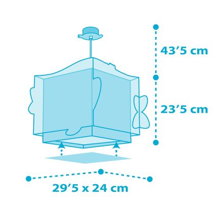 Dalber 63472 - Lühter lastele BABY SHARK 1xE27/60W/230V