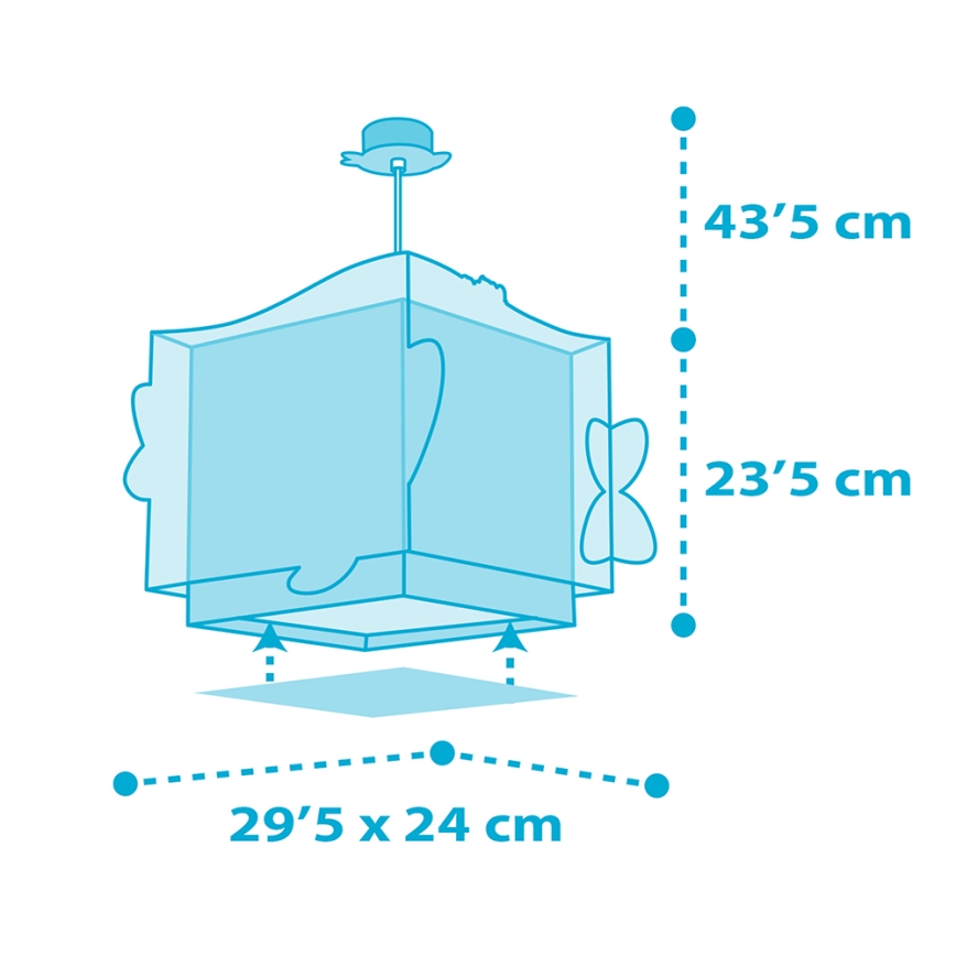 Dalber 63472 - Lühter lastele BABY SHARK 1xE27/60W/230V
