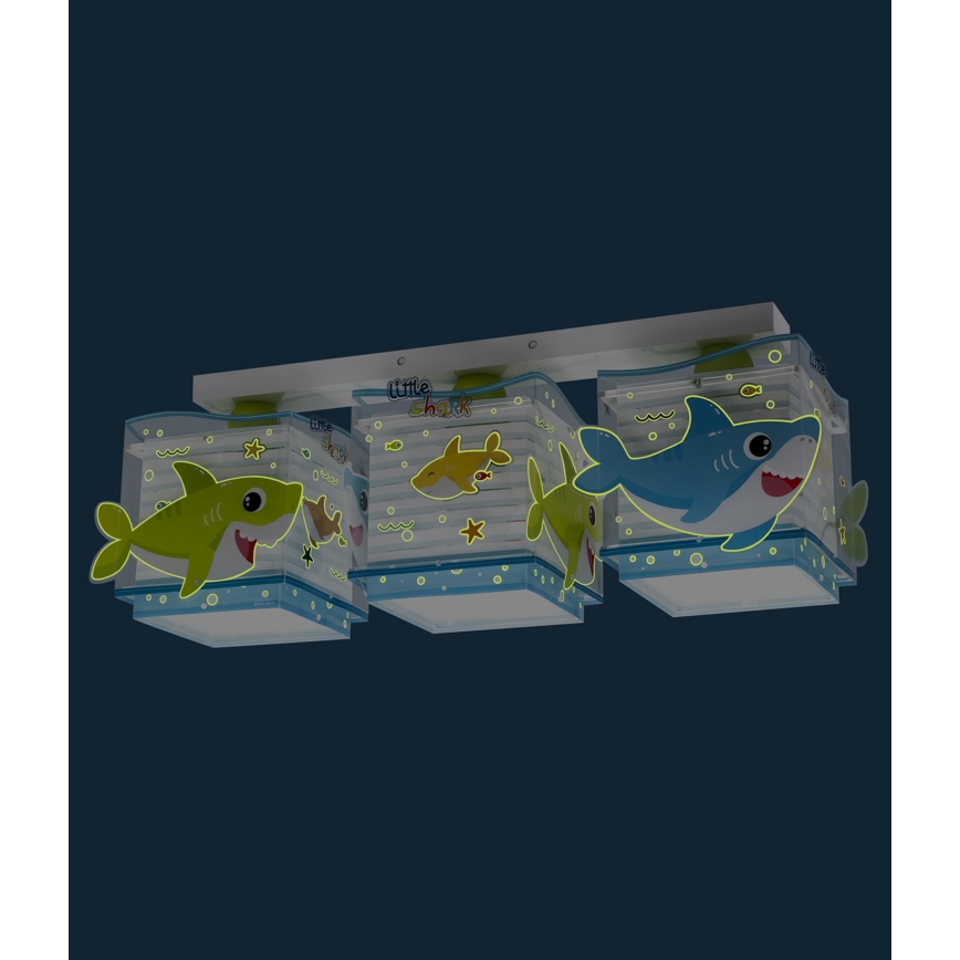 Dalber 63473 - Laevalgusti lastele BABY SHARK 3xE27/60W/230V