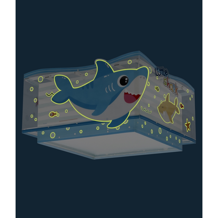 Dalber 63476 - Laevalgusti lastele BABY SHARK 2xE27/60W/230V