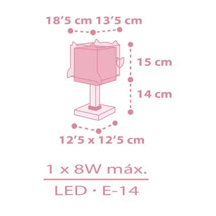 Dalber 64481 -  Lamp lastele LITTLE FRIENDS 1xE14/8W/230V