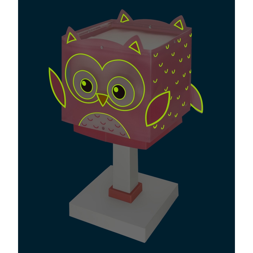 Dalber 64481N - LED laste öölamp LITTLE OWL 1xG4/4W/230V roosa