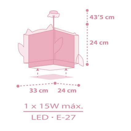 Dalber 64482 - Lühter lastele LITTLE FRIENDS 1xE27/15W/230V
