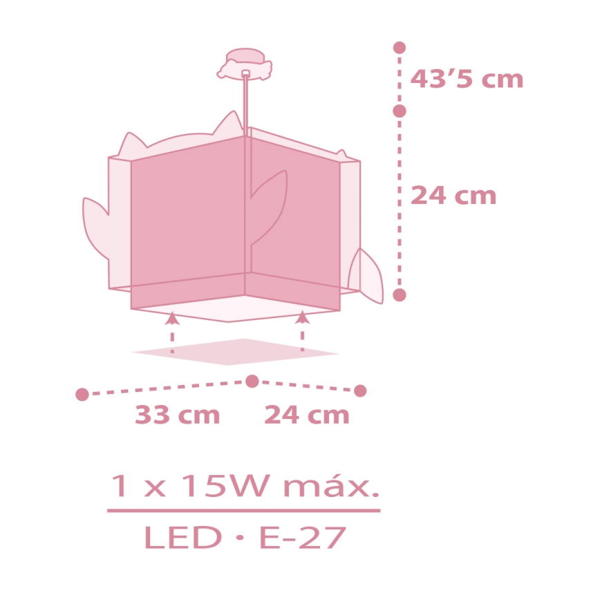 Dalber 64482 - Lühter lastele LITTLE FRIENDS 1xE27/15W/230V