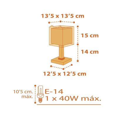 Dalber 64561 - Lamp lastele LITTLE TIGER 1xE14/40W/230V