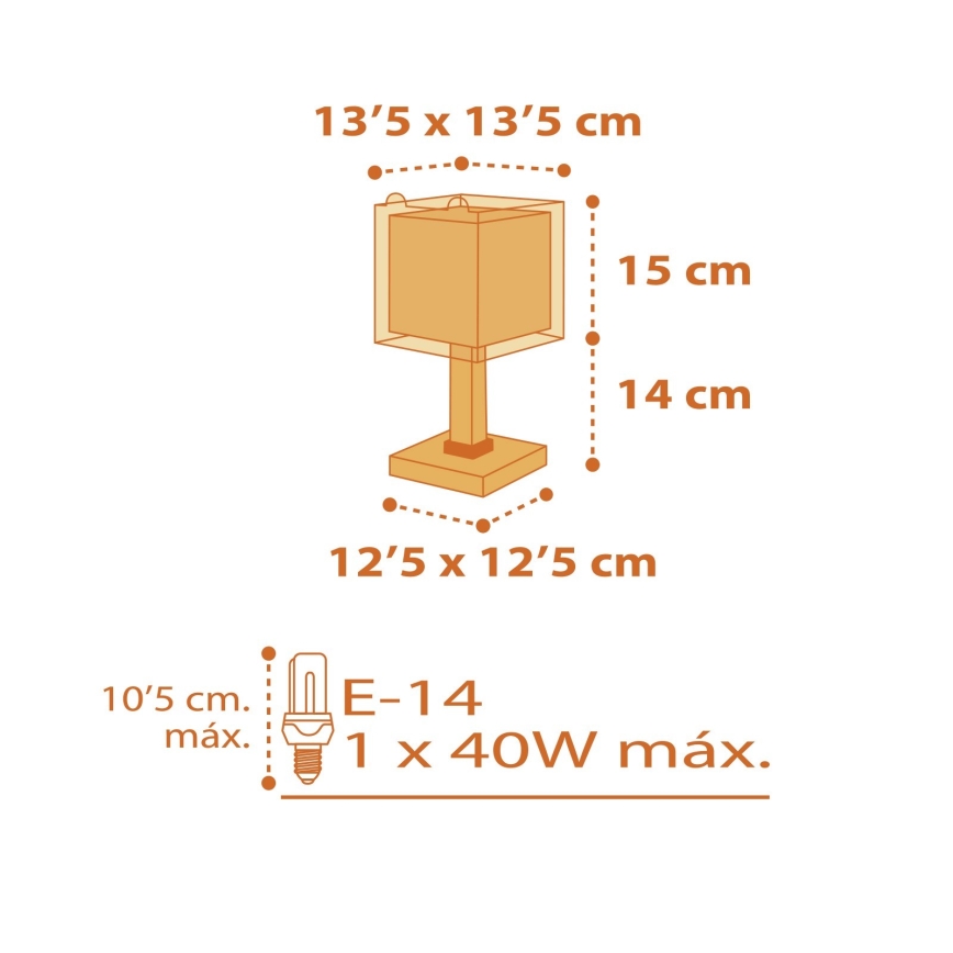 Dalber 64561 - Lamp lastele LITTLE TIGER 1xE14/40W/230V