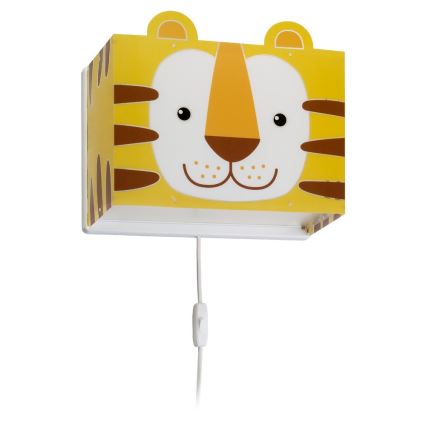 Dalber 64568 - Seinavalgusti lastele LITTLE TIGER 1xE27/60W/230V