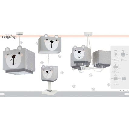 Dalber 64571 - Lamp lastele LITTLE TEDDY 1xE14/40W/230V