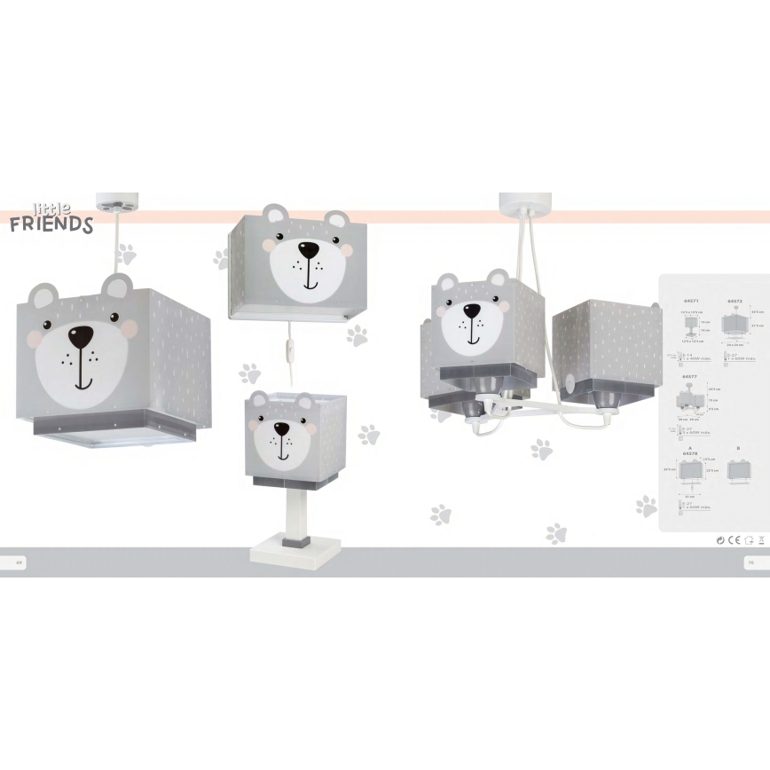 Dalber 64571 - Lamp lastele LITTLE TEDDY 1xE14/40W/230V