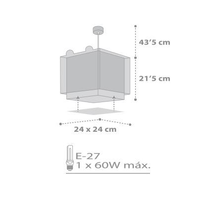 Dalber 64572 - Lühter lastele LITTLE TEDDY 1xE27/60W/230V