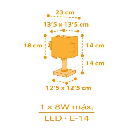 Dalber 64641 - Väike lamp lastetuppa LITTLE CHICKEN 1xE14/8W/230V