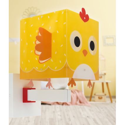 Dalber 64649 - Seinavalgusti lastetuppa LITTLE CHICKEN 1xE27/15W/230V