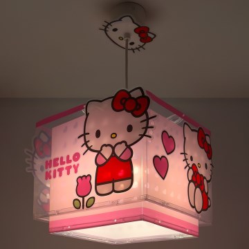 Dalber 73262 - Laste laelamp HELLO KITTY 1xE27/15W/230V roosa