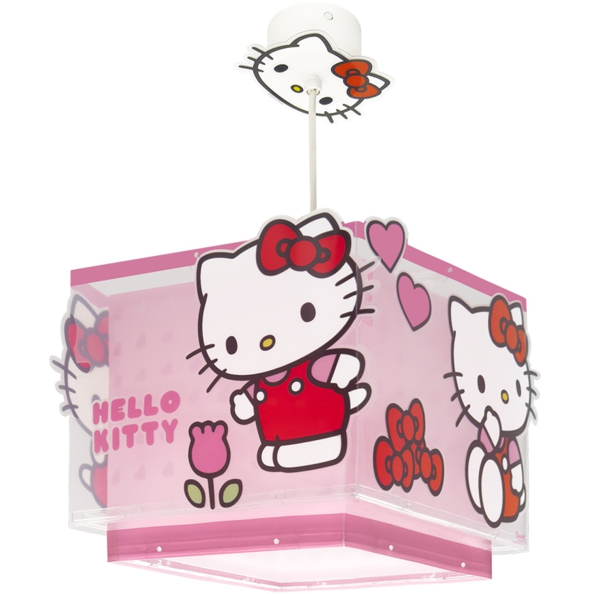 Dalber 73262 - Laste laelamp HELLO KITTY 1xE27/15W/230V roosa