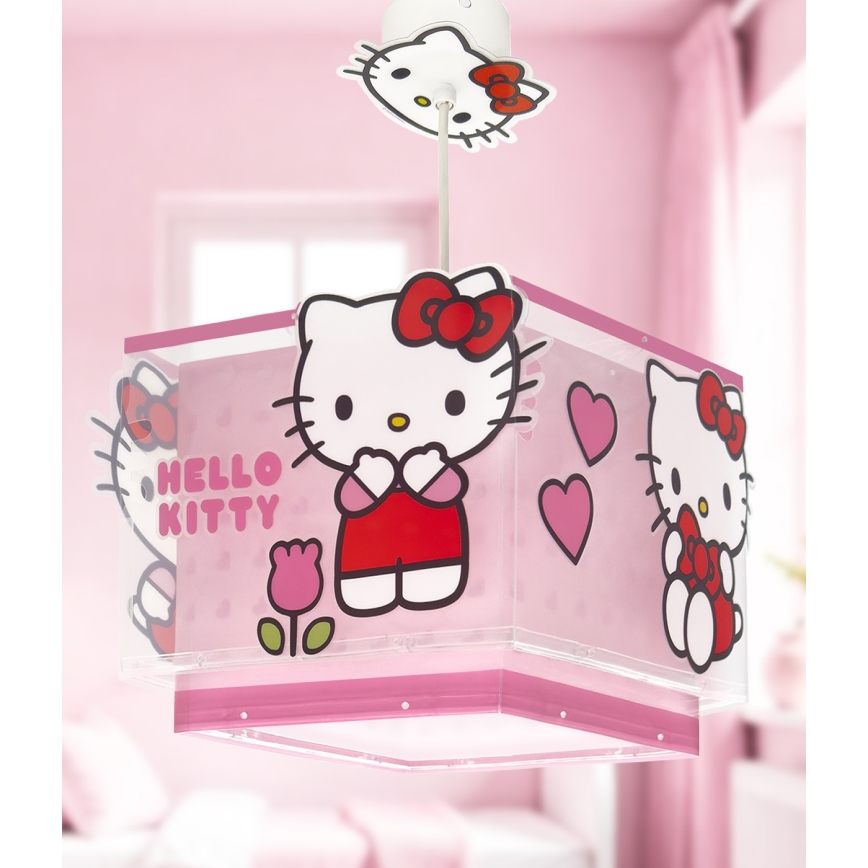 Dalber 73262 - Laste laelamp HELLO KITTY 1xE27/15W/230V roosa