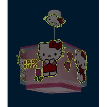 Dalber 73262 - Laste laelamp HELLO KITTY 1xE27/15W/230V roosa