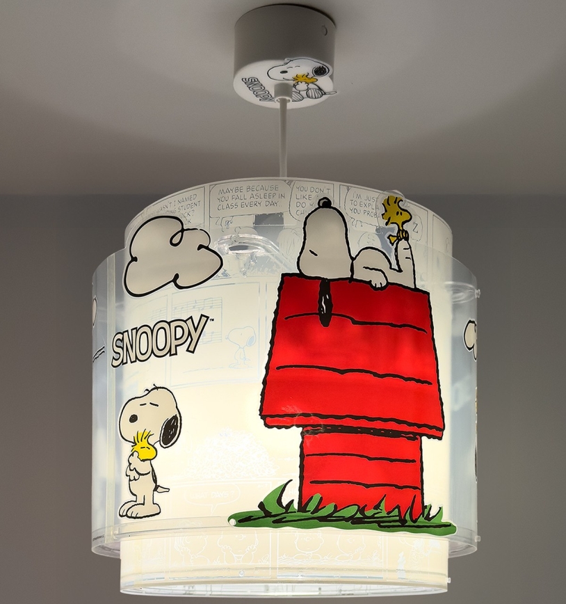 Dalber 76302 - SNOOPY lastetoa laelamp 1xE27/15W/230V valge/punane