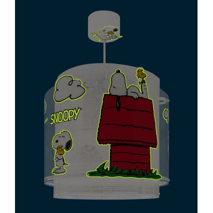 Dalber 76302 - SNOOPY lastetoa laelamp 1xE27/15W/230V valge/punane