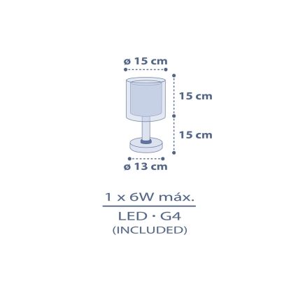 Dalber 76631 - LED laste öölamp MOON DREAMS 1xG4/4W/230V sinine