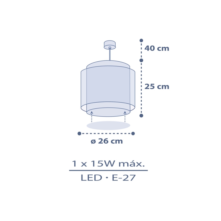 Dalber 76632 - Laste lühter MOON DREAMS 1xE27/15W/230V sinine