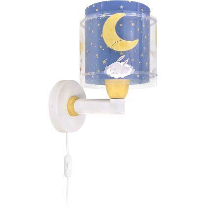Dalber 76639 - Laste seinavalgusti MOON DREAMS 1xE27/15W/230V sinine