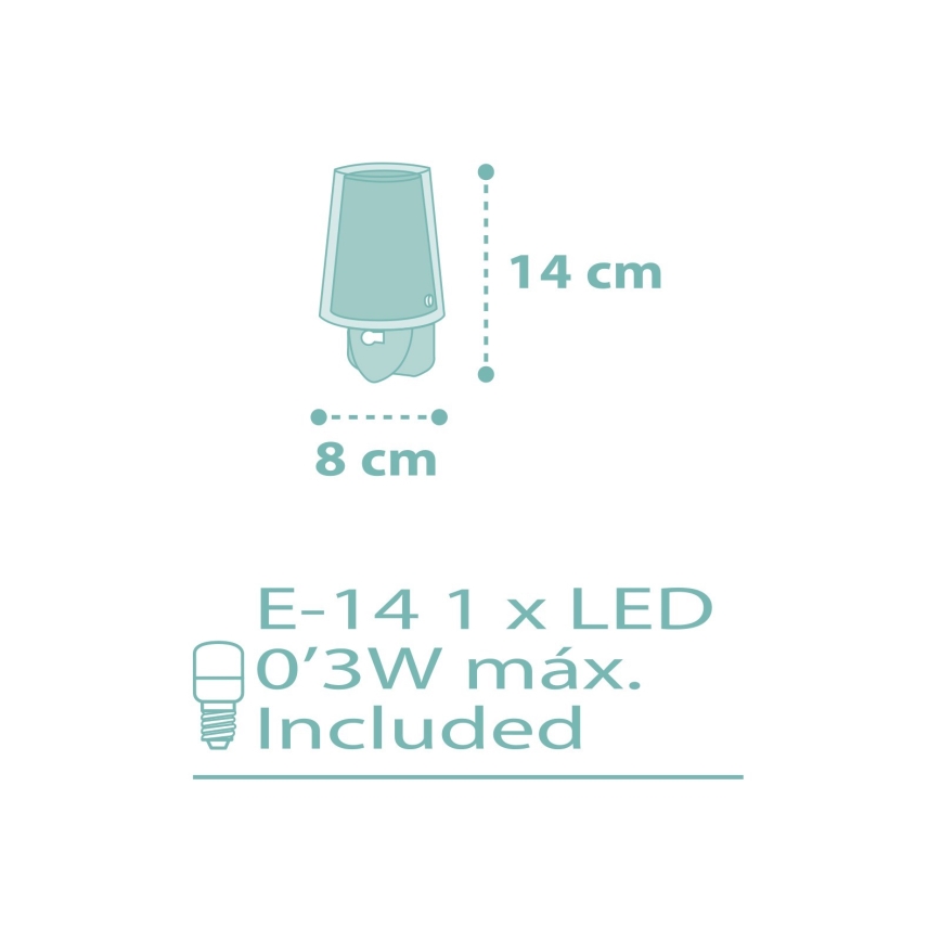 Dalber 81175H - LED Pistikupesa lamp DREAM FLOWERS 1xE14/0,3W/230V