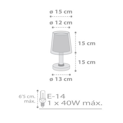 Dalber 81191E - Lamp lastele LIGHT FEELING 1xE14/40W/230V