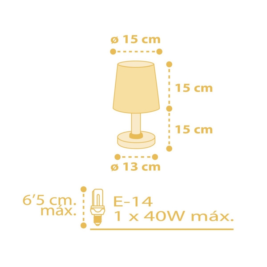 Dalber 82211A - Lamp lastetuppa STAR LIGHT 1xE14/40W/230V kollane