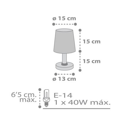 Dalber 82211B - Lamp lastetuppa STAR LIGHT 1xE14/40W/230V valge