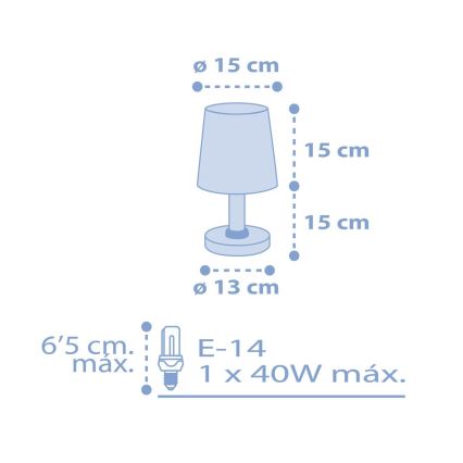 Dalber 82211T - Lamp lastetuppa STAR LIGHT 1xE14/40W/230V sinine