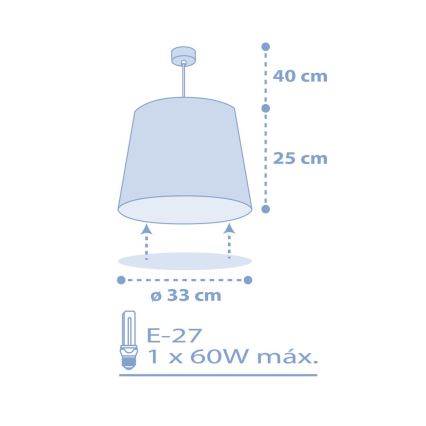 Dalber 82212T - Lühter lastetuppa STAR LIGHT 1xE27/60W/230V sinine