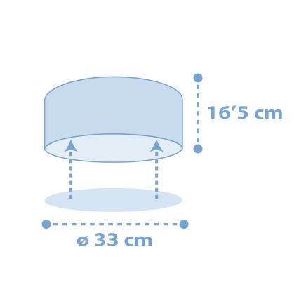 Dalber 82216T - Laevalgusti lastele STAR LIGHT 2xE27/60W/230V sinine